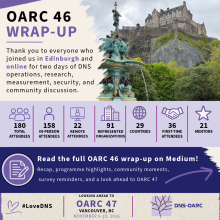 OARC 46 wrap-up graphic with statistics